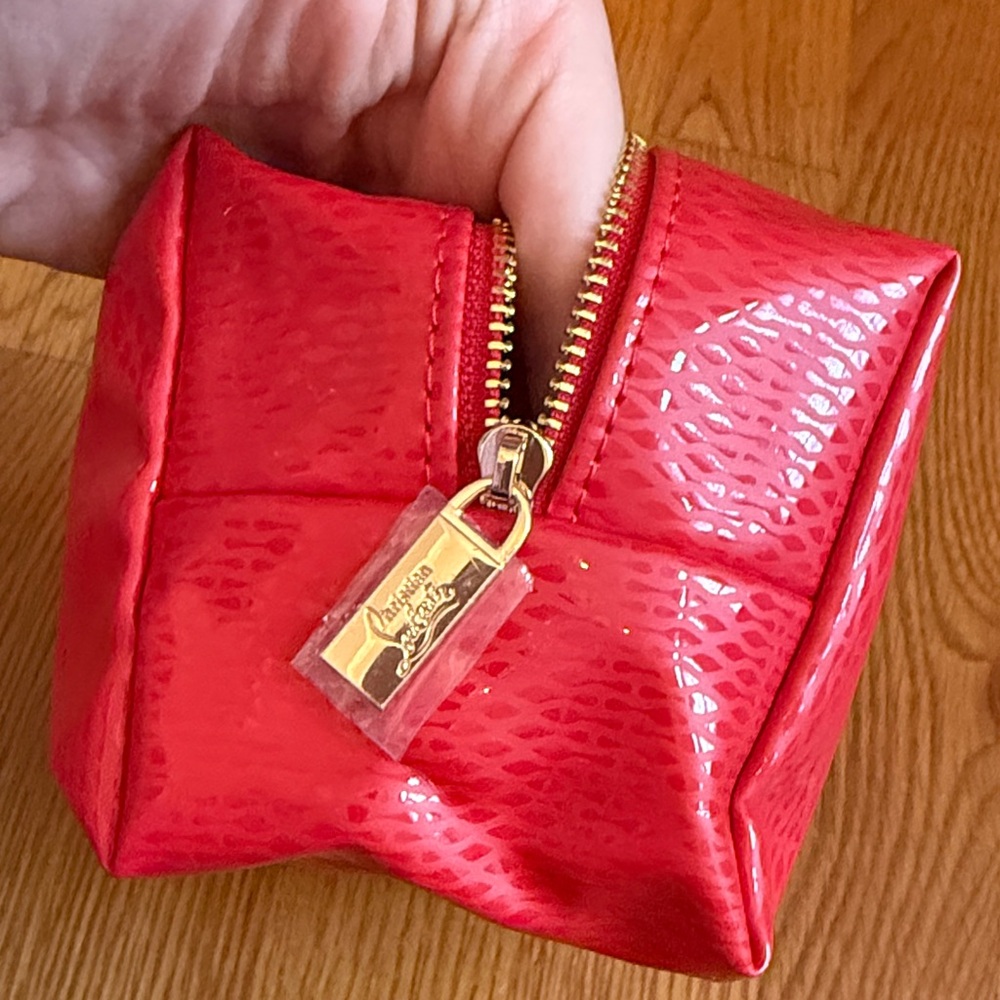 Christian Louboutin Red Cosmetic Pouch - Picture 3 of 5